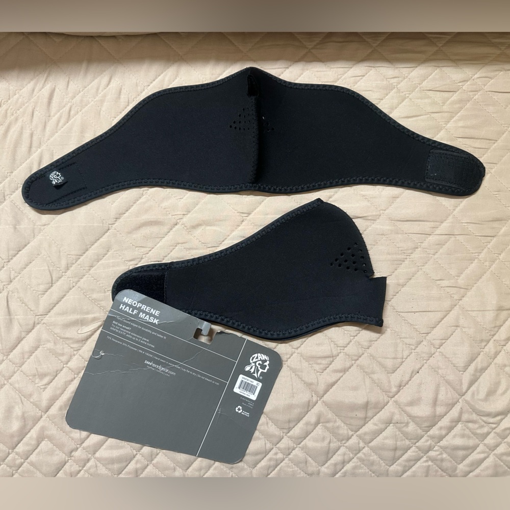 Set of (2) Stylish Black Neoprene Face Mask for Men YOU WILL RECEIVE 2 MASKS